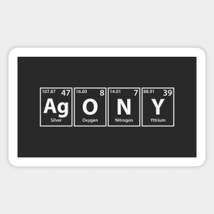 Agony (Ag-O-N-Y) Periodic Elements Spelling Sticker